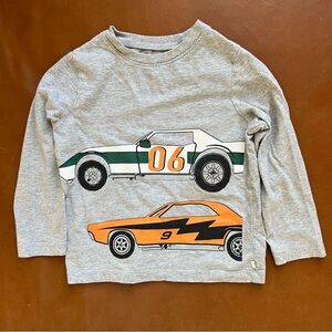 GAP Baby Muscle Cars Grey Long Sleeve Tee, 4T